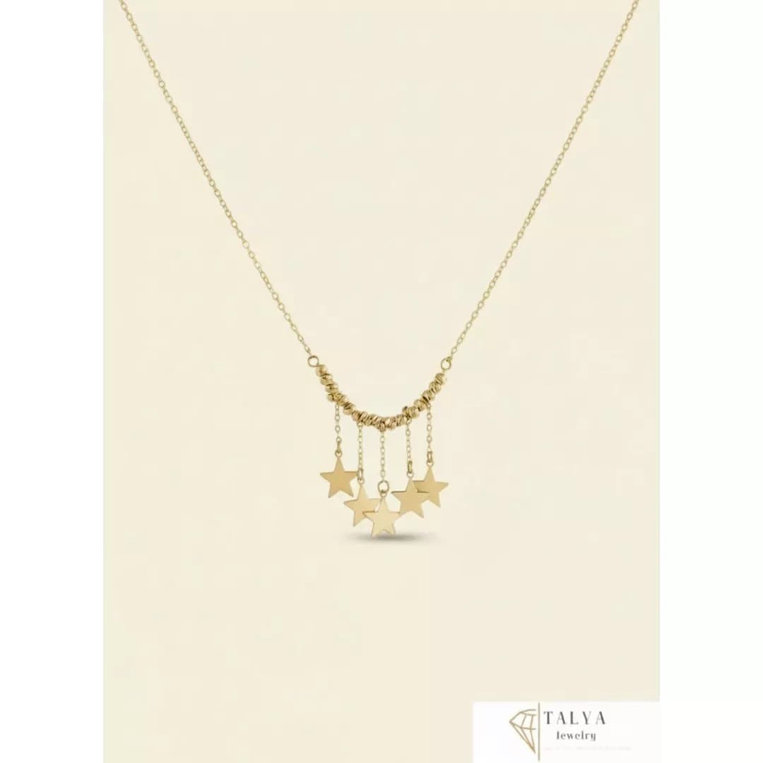 Collier étoiles en or 18 carats — صورة 1