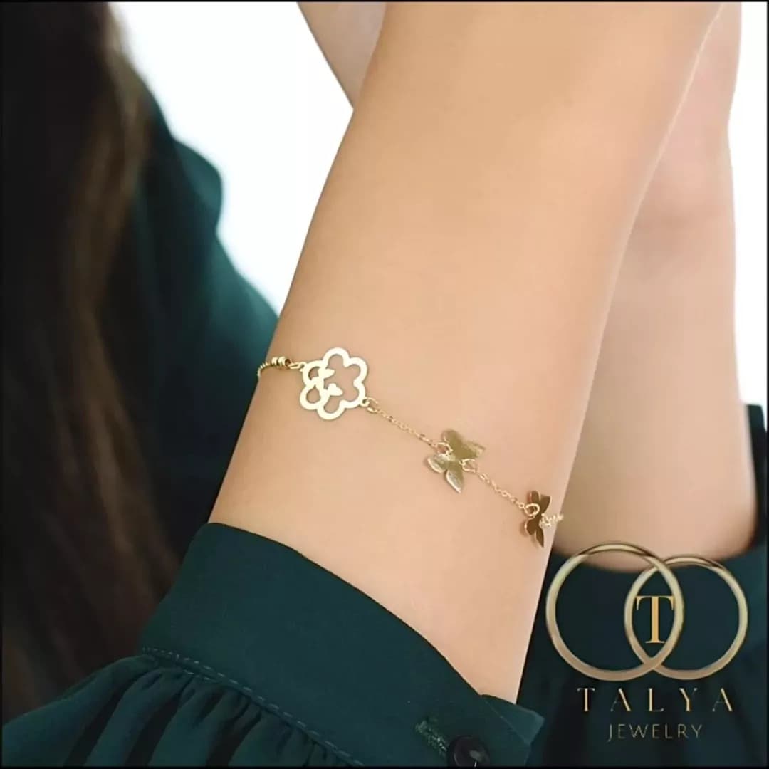 Bracelet Papillons En Or 18K — صورة 1