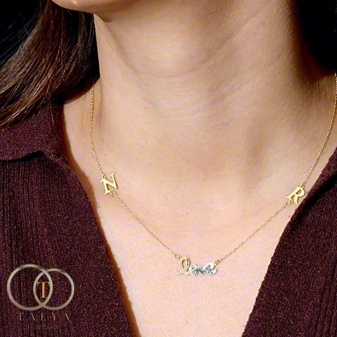 Collier Love Lettres En Or 18K — صورة 1