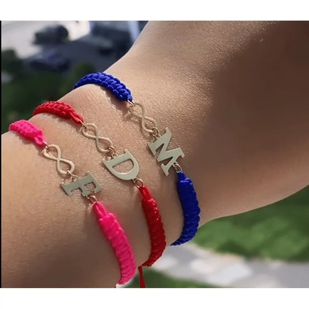 Cordon infini lettre En Or 18K — صورة 1
